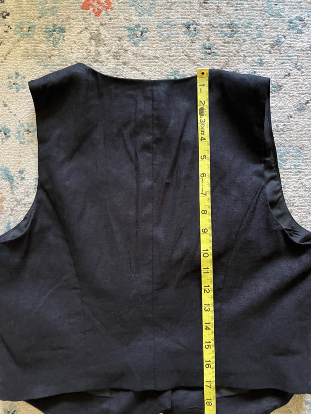 a new day Black Tailored Linen V-Neck Button Vest - Picture 12 of 13
